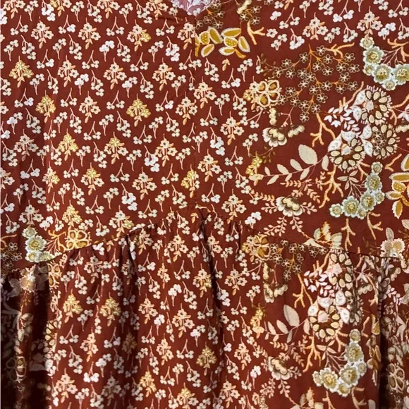 ANDREE BY UNIT Floral V-Neck Blouse 2Xl ruffle sleeves - Picture 5 of 9